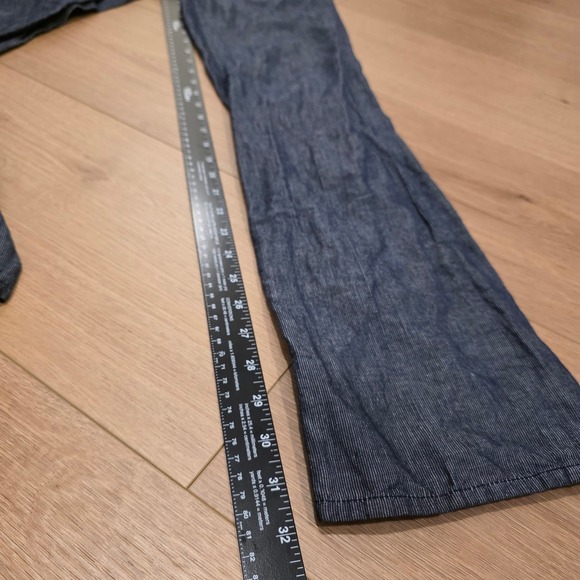 John Varvatos USA Luxe Bowery Slim Straight Striped Linen Cotton Pants 32R Blue - Picture 8 of 11